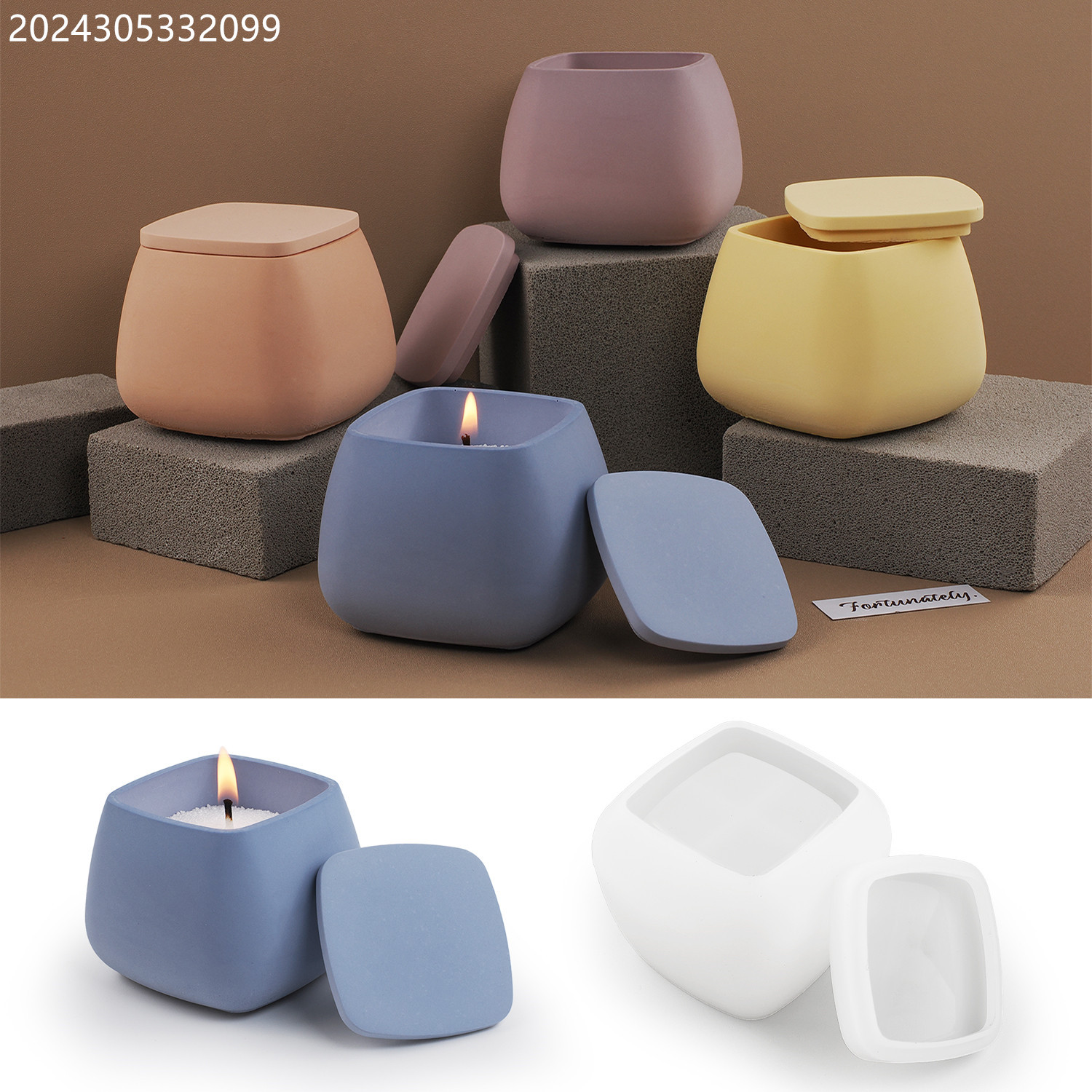 Candle Making Jars With Lids - DIY Epoxy Cement Gips Siliconen Mal