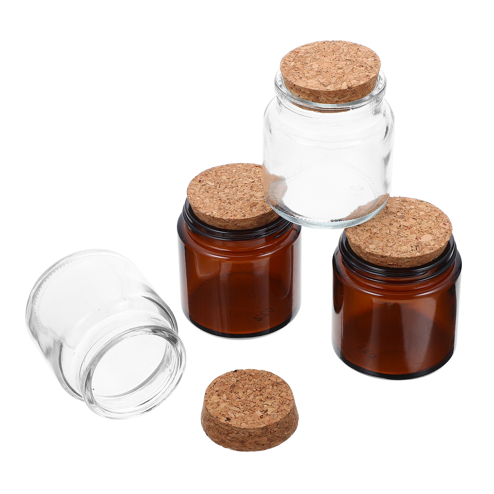 Candle Making Jars With Lids - Set van 4 hoogwaardige glazen potjes
