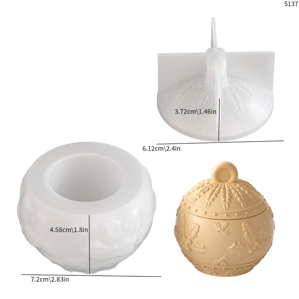 Candle Making Jars With Lids - Nieuwe siliconen kaarsenpotvorm 3D reliëf bessen