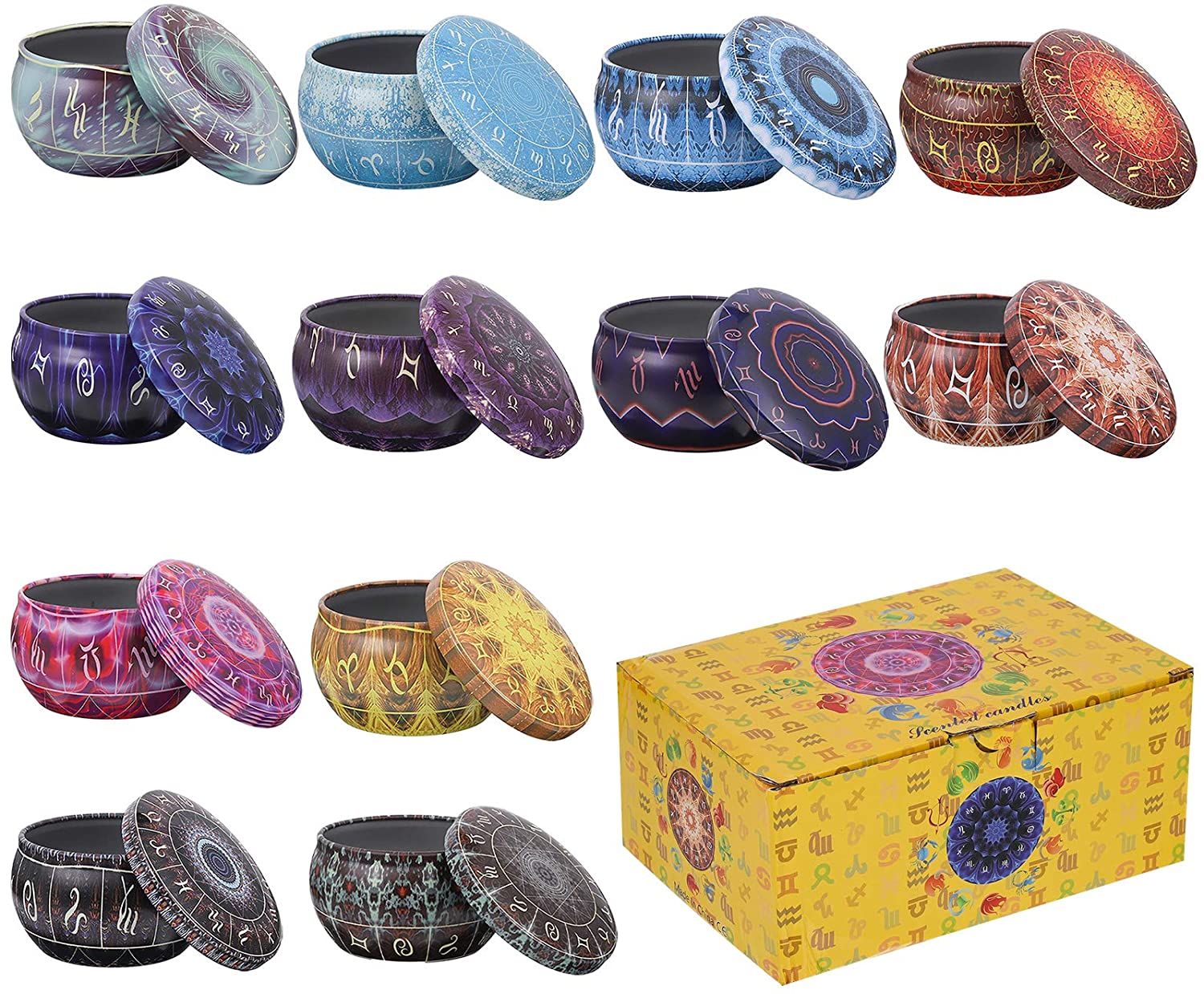 Candle Making Jars With Lids - 12-pack kaarsenblikken ronde kaarscontainers met deksels