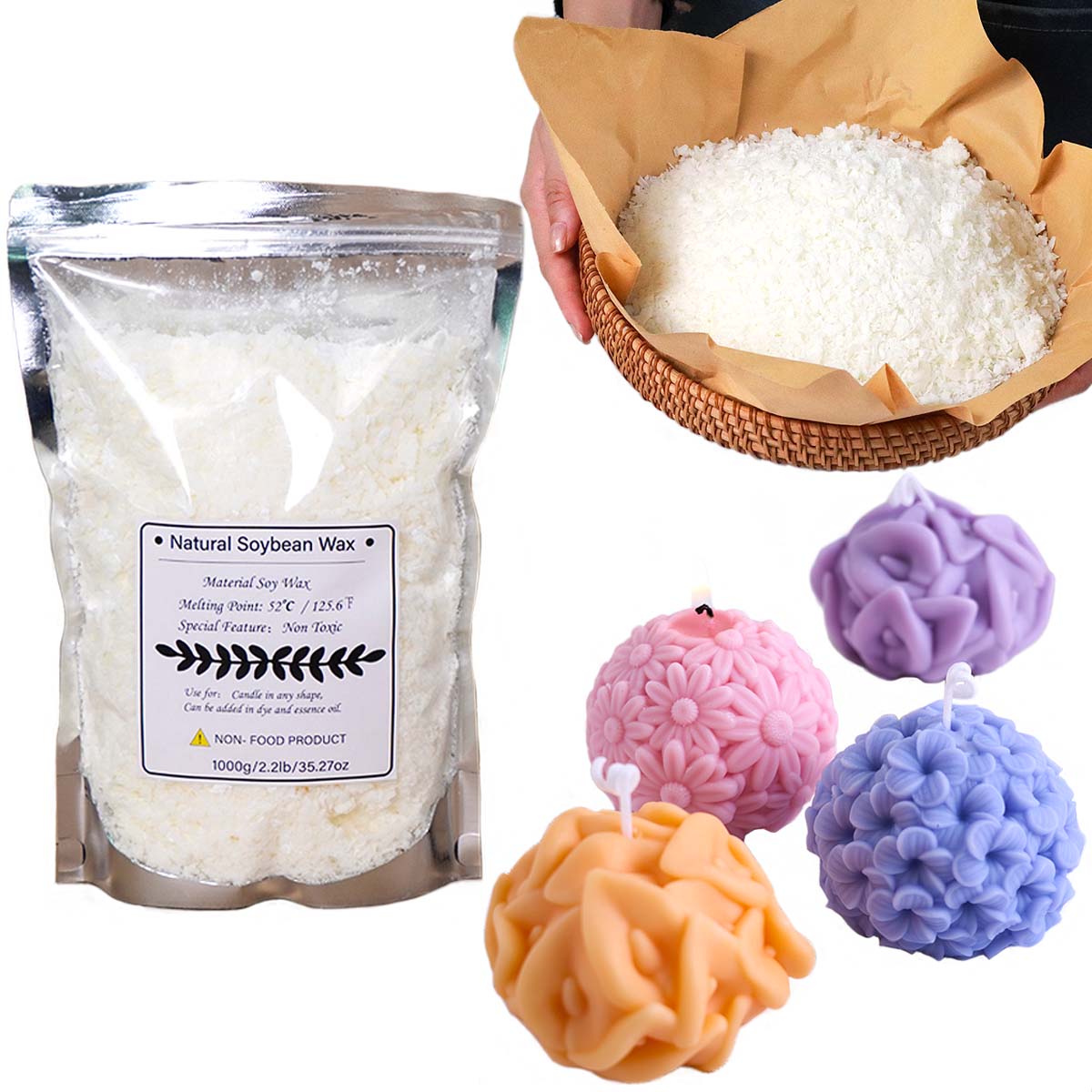 Candle Making Kits - 100/250/500/1000g Natuurlijke Soja Wax Flake DIY