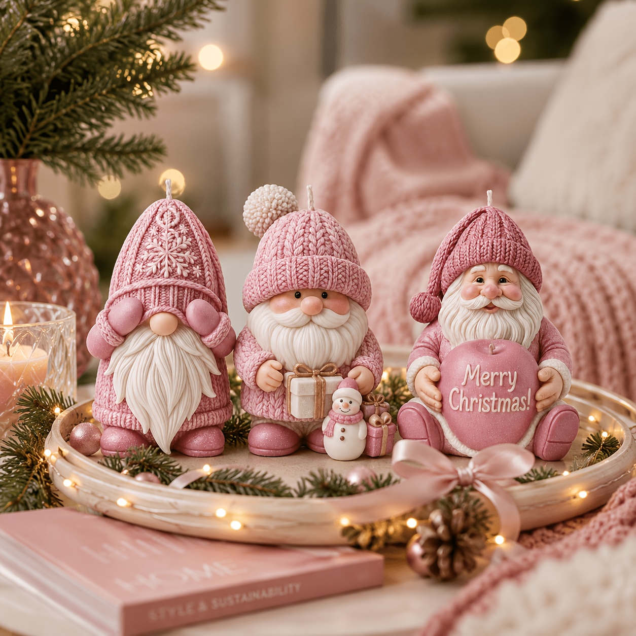 Candle Making Kits - Kerstfeest Gnome Siliconen Kaarsenmal, Noordse Kerstman