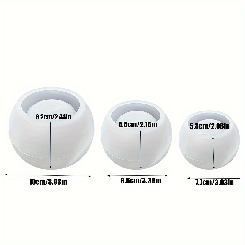 Candle Making Jug - 3pcs-Ronde Bloempot Siliconen Mal 3 Maten