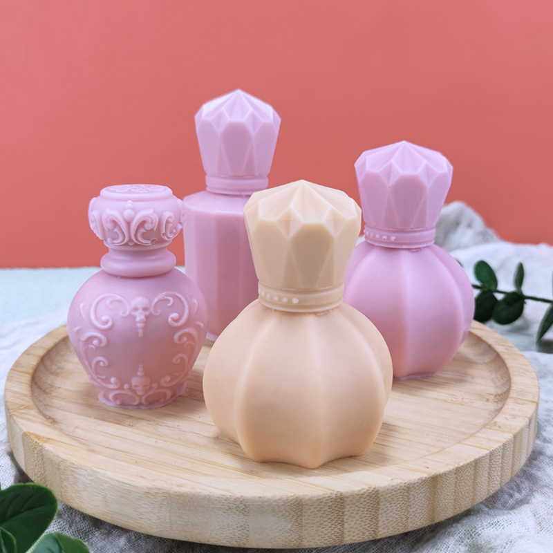 Candle Making And Perfume - 3D retro parfumflesje aromatherapie kaars siliconen