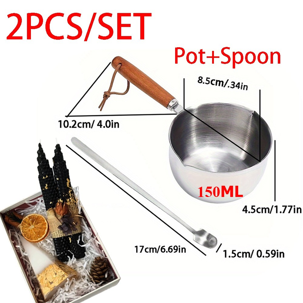 2 STUKS/SET Houten Handvat Was - Candle Making Jug recensie en prijs