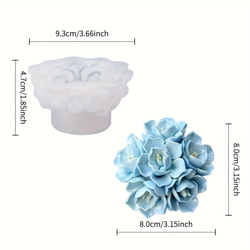 1 siliconen mal voor hortensia - Candle Making Tutorial recensie en prijs