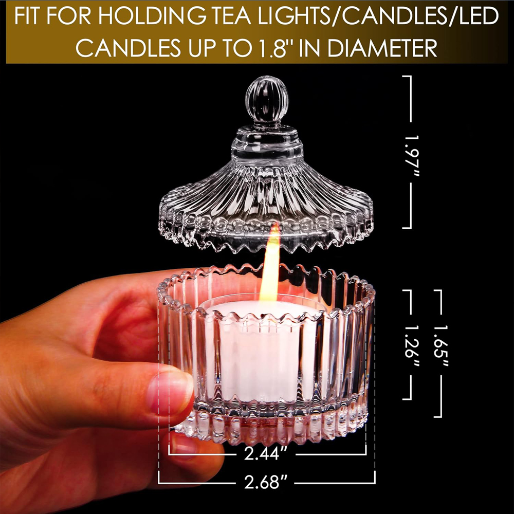 Votiefkaarsenhouders met dekse - Candle Making Jars With Lids recensie en prijs